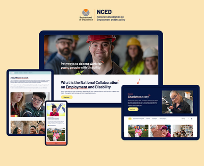 NCED blue corporate people responsive ui web design website