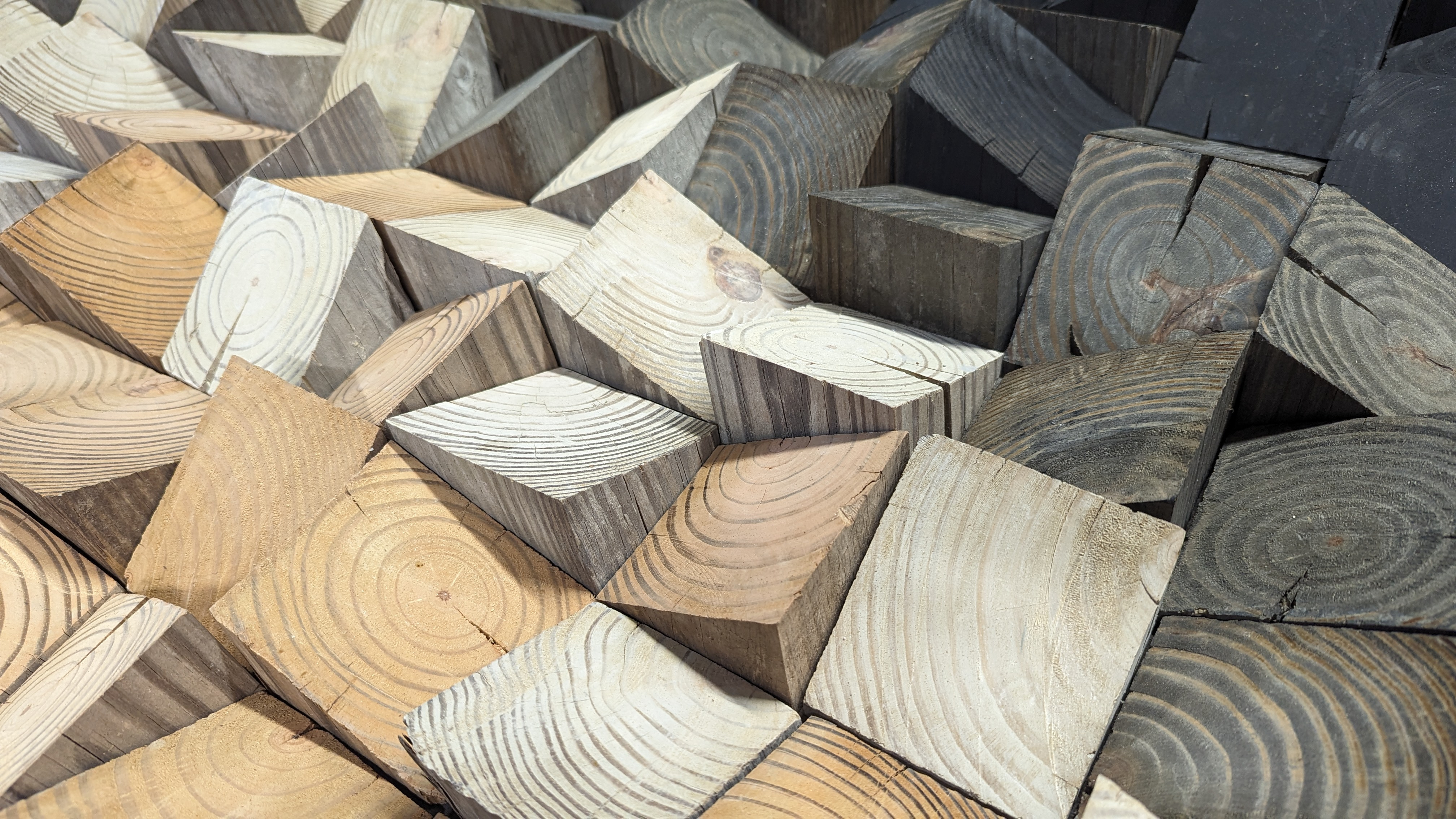 Example of Pixel Wood Cut Acoustic Wall Art