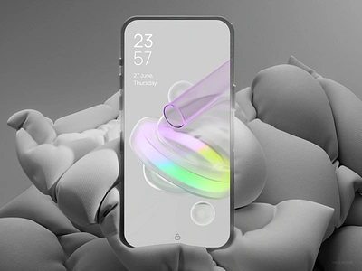 Simple home screen wallpaper 3d branding circle color elegant home iphone mockup oem operating os phone simple styleframe system ui wallpaper