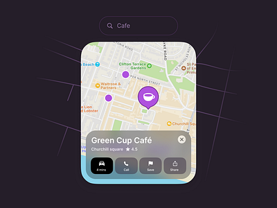 Location Tracker app design figma icons map navigation ui