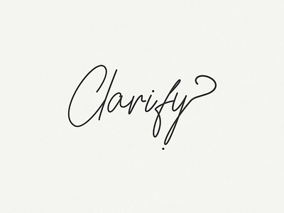 Clarify? | Typographical Poster graphic design graphics letters poster sans serif simple text type typography word