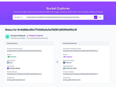 Cross Chain Explorer block explorer blockchain crypto ui web3