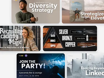 hireEZ Linkedin Ads branding campaign design graphic design social media