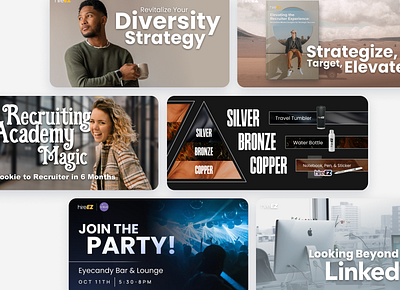 hireEZ Linkedin Ads branding campaign design graphic design social media