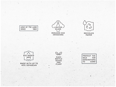 Sustainability Claims and Icons badge black and white branding climate change environment icon logo minimal monoline plant recycling stamp sustainability typography wine