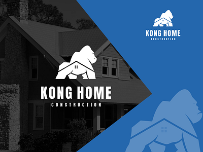Kong Home Construction Logo Design branding construction design graphic design home illustration kingkong logo monogram real estat realestate vector