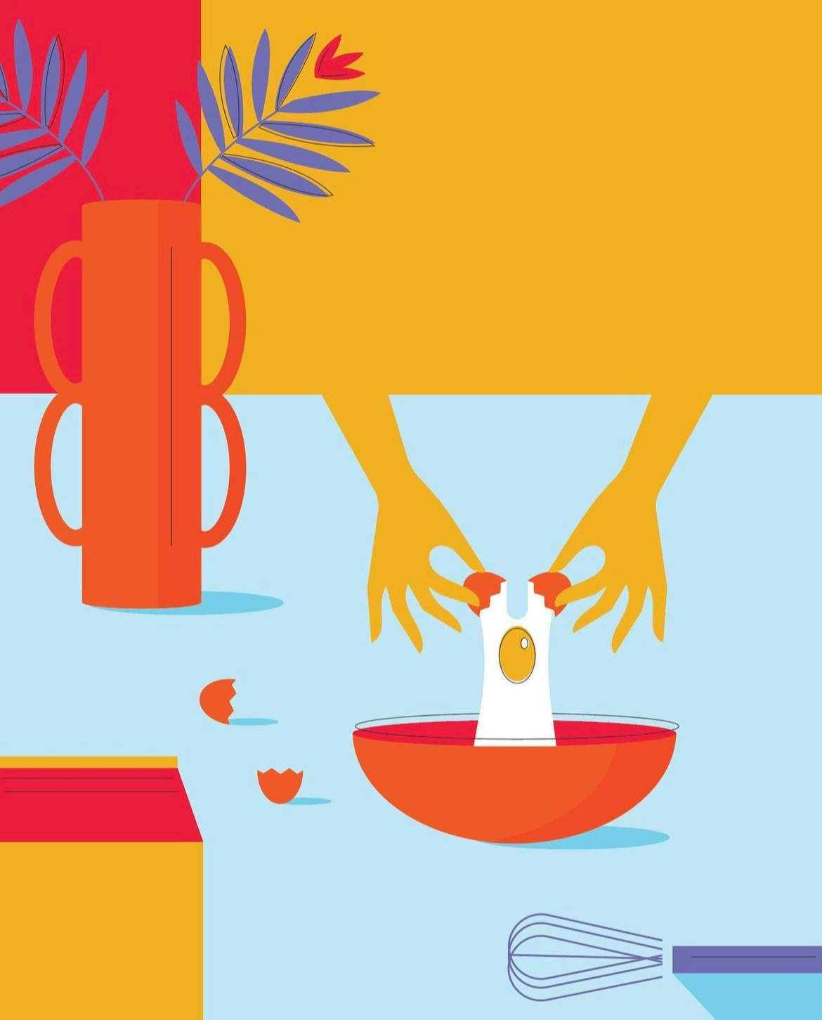 A Moment in the Kitchen cooking home illustration wellness