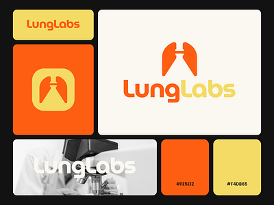 LungLabs app branding combination design dualmeaning graphic design health labs logo logodesign lung lunglabs medical ui ux