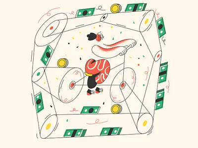 Payment processed character design design illustration vector