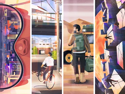 World is changing! character design design illustration vector