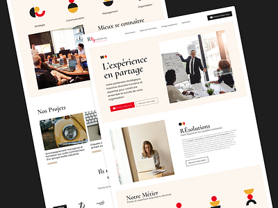 Webdesign for Resolutions business coaching lightmode management red ui webdesign