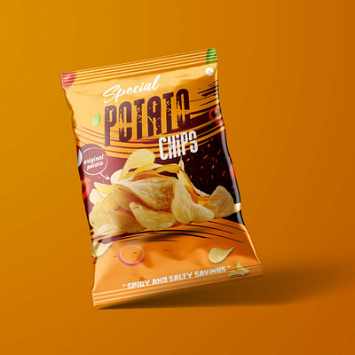 Potato Chips Packaging Design company design graphic design label marketing packaging product snack visual design