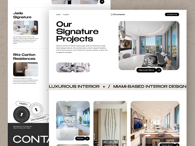BC - Luxury Interior Design Modern Website - Projects Page architecture branding case study clean company profile interior landing page luxury minimalist modern our project page personal website project page ui ux web design web designer website website design website designer