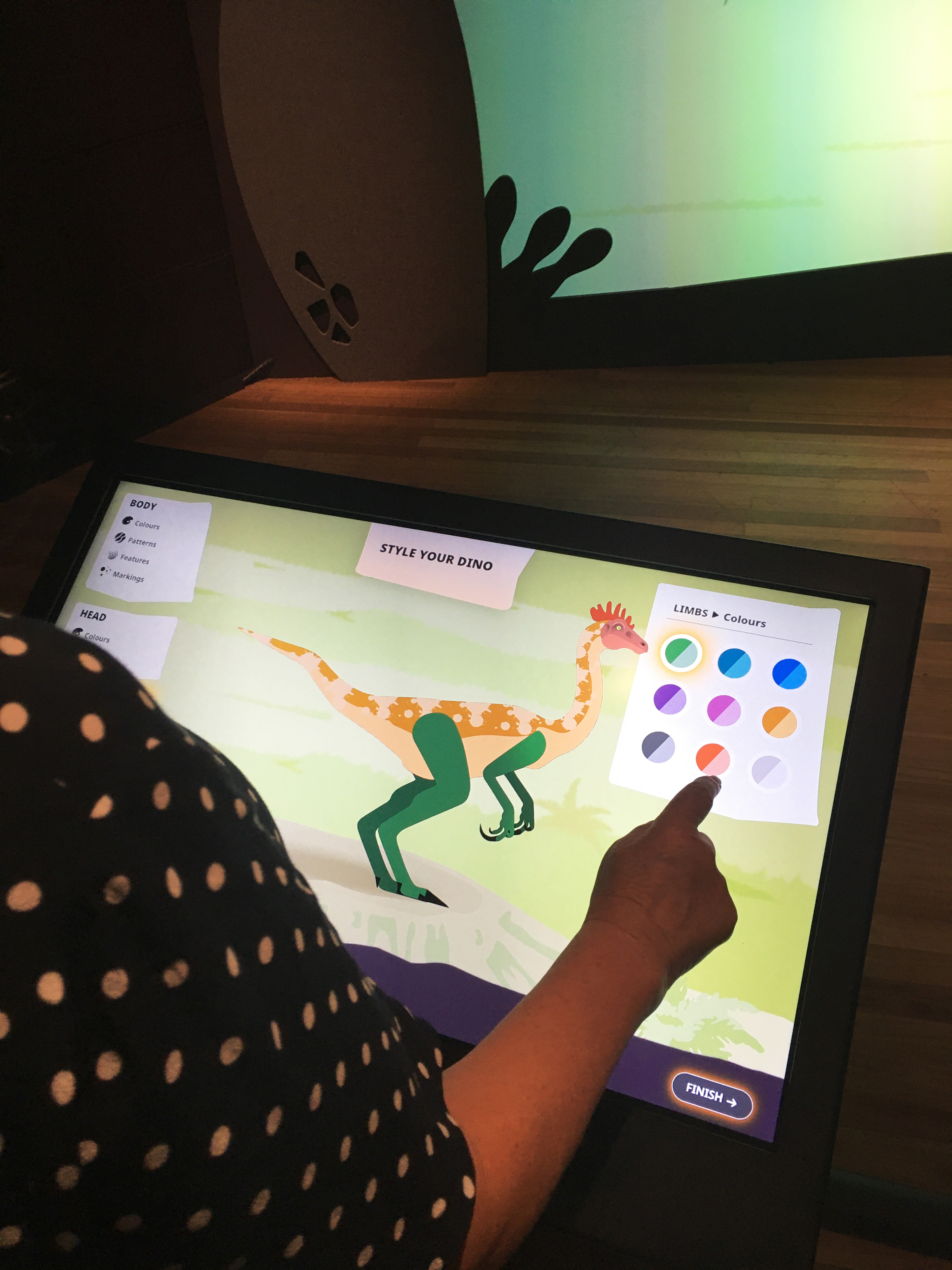 UI for create your own dino animation app dinosaur illustration interaction ui ux