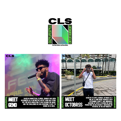 CLS Entertainment artwork design graphic design logo posts social media