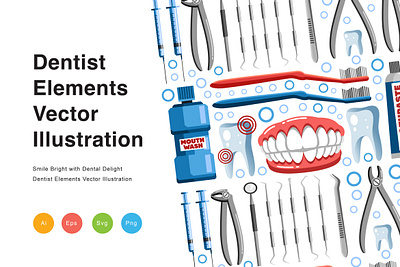 Dentist Elements Vector Illustration equipment