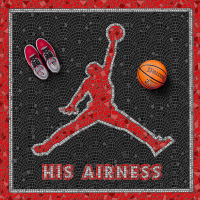 His Airness air basketball design graphic design illustration jordan jump michael jordan mosaic nike sports
