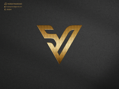 Monogram SV Logo Design awesome branding design design logo dubai enwirto graphic design icon illustration letter lettering logo logos minimal monogram sv sv logo