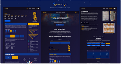 Wariga Website dark ui uiux ux web design