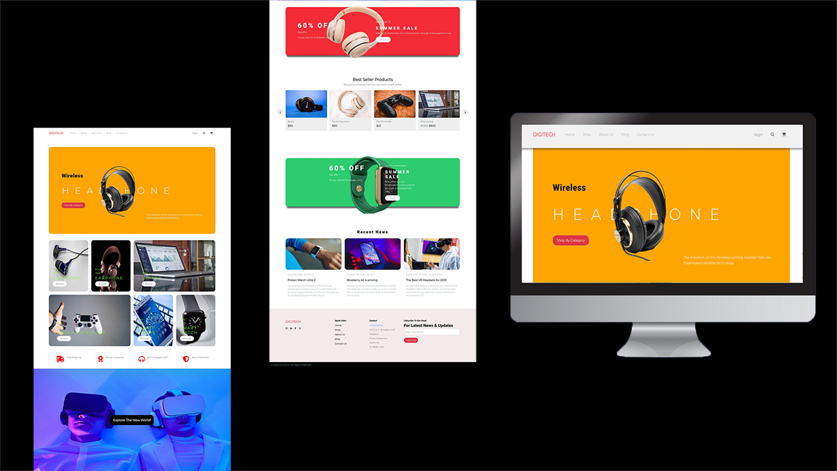 Digitech site by Md Tanvir on Dribbble
