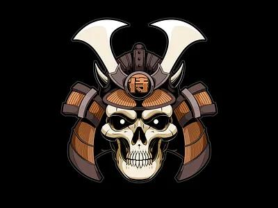 Skull x Samurai brand branding design graphic design illustration tshirt vector