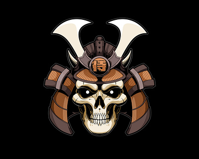 Skull x Samurai brand branding design graphic design illustration tshirt vector