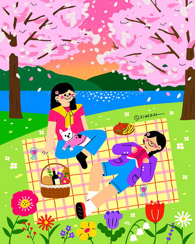 Spring is here - Personal Works artwork digital art graphic design illustration illustrator procreate