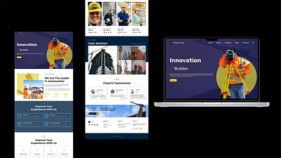 Buildex Construction construction figma real estate responsive web design