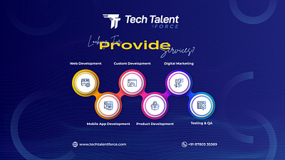 Tech Talent Force's Offerings graphics design seo socialmedia marketing uiux design web design web development