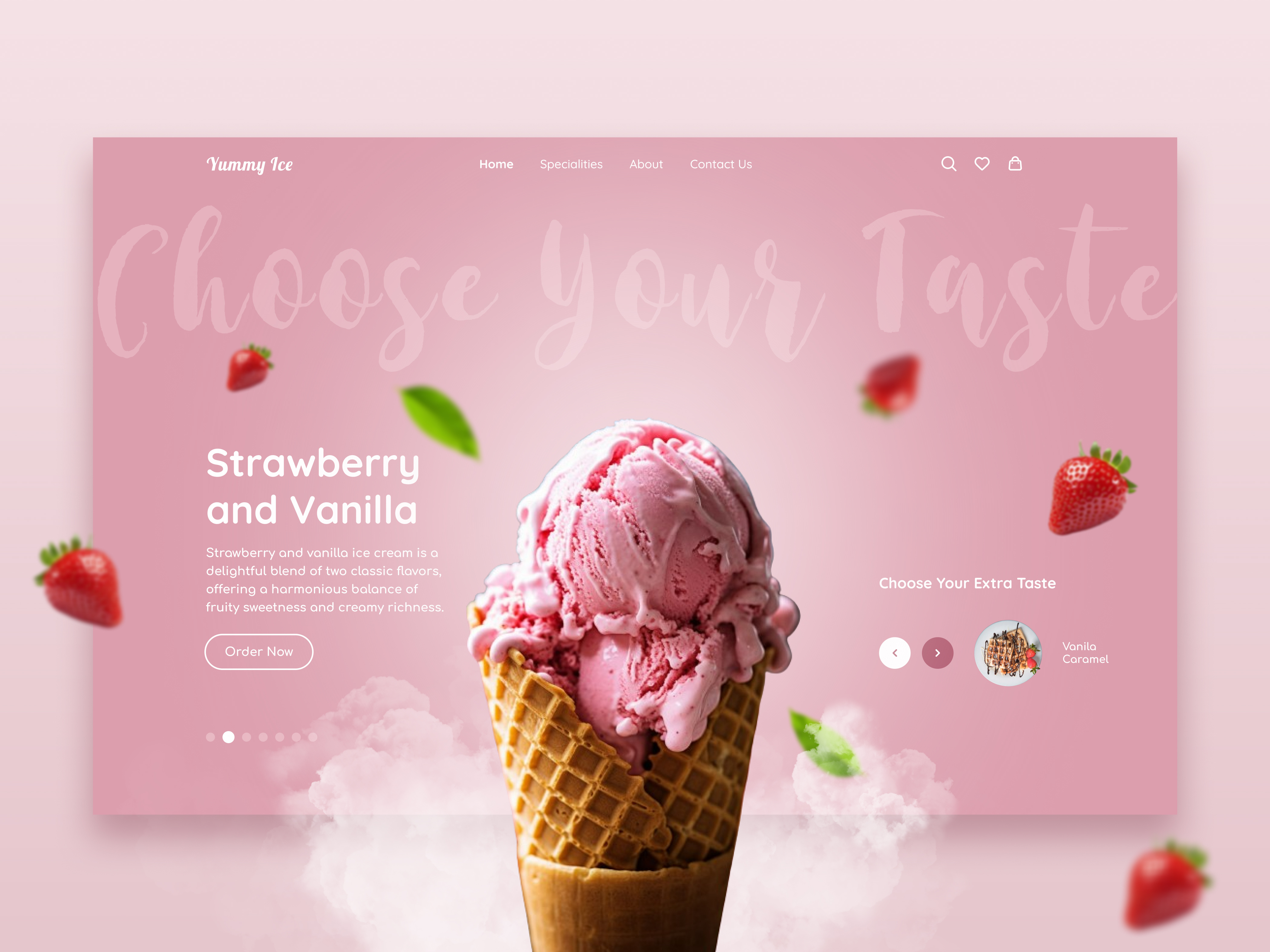 Yummy Ice Cream - Website UI Design branding digital design figma figma landing page figma ui design graphic design logo psd responsive web design ui uiux design user experience ux research web design web development wordpress wordpress development wordpress plugins wordpress themes xd