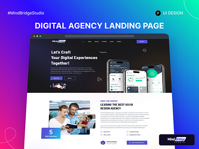 Digital Agency Landing Page UI Design digital agency website figma landing page ui ui design uxui uxui design website