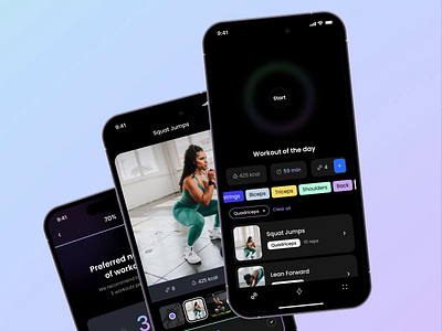 Fitonist - Gym workout UX/UI mobile application design animation app design fitness fitness app gym app health mobile app mobile app design mobile application motion outcrowd ui user experience user interface ux workout