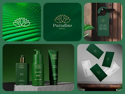 Paradiso Hotel branding design business logo
