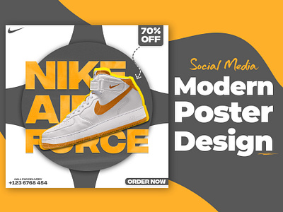 Social Media Poster Design For Nike! adobe photoshop ads poster design brand brand design branding design graphic design logo nike shoes ui ux vector
