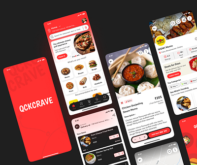 QuickCrave - A Food App adobephotoshop figma food app foodapp graphic design quickcrave ui ux