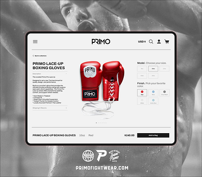 Product Showcase — Primo Lace-up Boxing Gloves 🥊 primofightwear productshowcase uiconcept