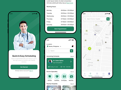 Doctor Appointment App gra mobile app ui ux