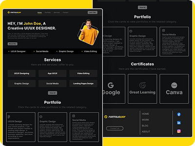 Portfolio Website mobile uiux design portfolio ui user experience user experience design user interface user interface design ux web design website design