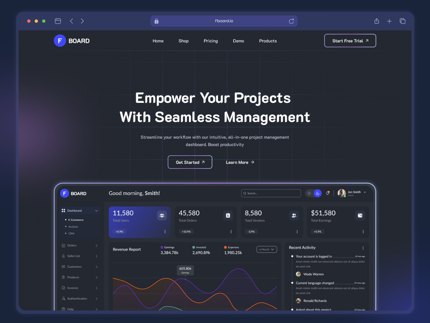 Dashboard Landing Page | Figma | UI Design dashboard design figma landing page mockup page design ui web web design website wireframe