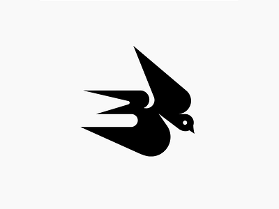 Symbol 04 ● belcbook belcdesign bird designlogo flatlogo logo logodesign logomark minimalism patrykbelc