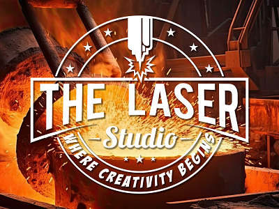 The Laser Studio brand graphic design icon logo logo design vector