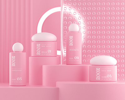 Packaging & branding design for a hair care brand 3d after effects beauty branding cinema 4d cosmetics graphic design hair illustrator logo packaging photoshop premiere pro procreate