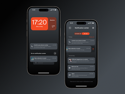 Mobile notifications app concept interface mobile mobile notifications mobile ui notifications ui ux
