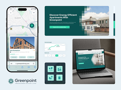 Green Point Living - UX/UI Design 3d animation branding graphic design landing page logo motion graphics