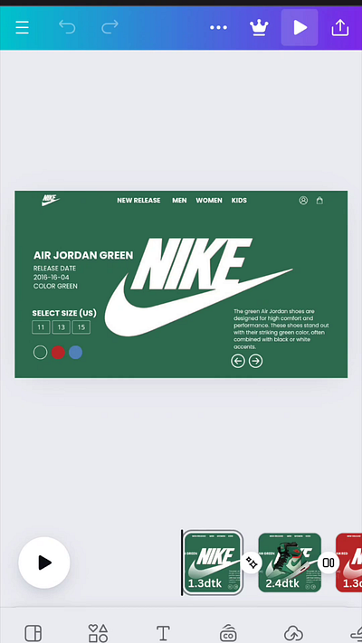 Nike Shoes Landing Page Design with Canva canva graphic design ui ux