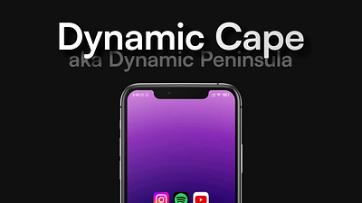 Dynamic Cape (aka Dynamic Peninsula) - 👀 A Sneak Peek animation dynamicisland figma microinteraction ui uianimation ux