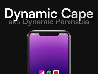 Dynamic Cape (aka Dynamic Peninsula) - 👀 A Sneak Peek animation dynamicisland figma microinteraction ui uianimation ux