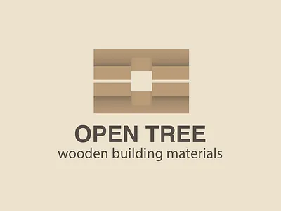 Logo for a building materials production company abstract building construction earth emblem graphic design home house idea logo logo design logotype manufacturing material minimal nature tree wood