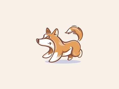 Corgi character corgi design dog happy illustration mascot noai vector