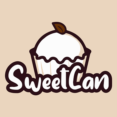 SweetCan Logotipo branding graphic design header illustration logo vector